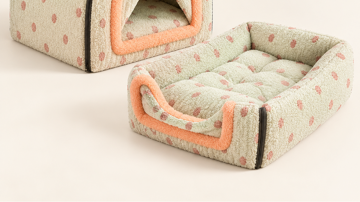 Soluvis Cozy Cave Bed for Cats & Small Dogs